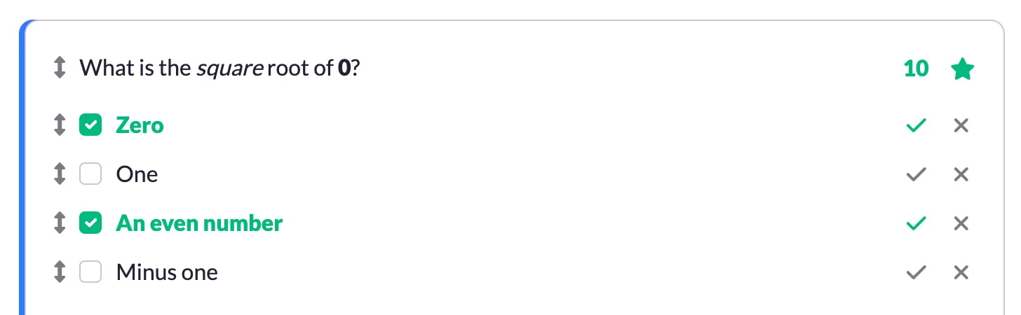Use question features | Quilgo
