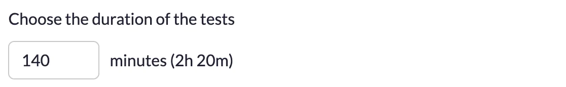 Set duration | Quilgo