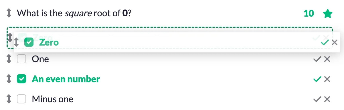Sort sections and questions | Quilgo